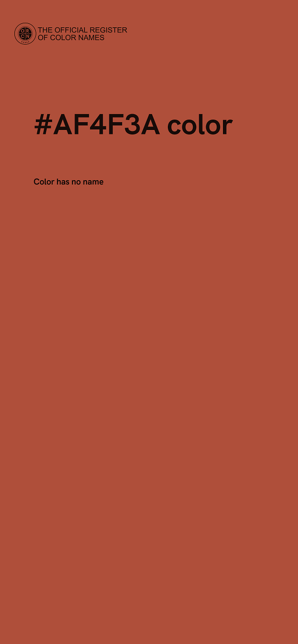 #AF4F3A color image