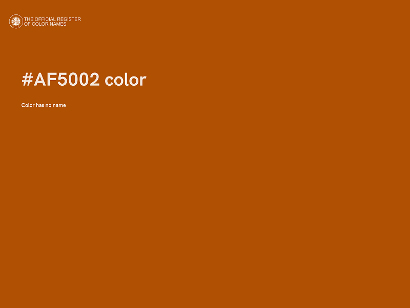 #AF5002 color image