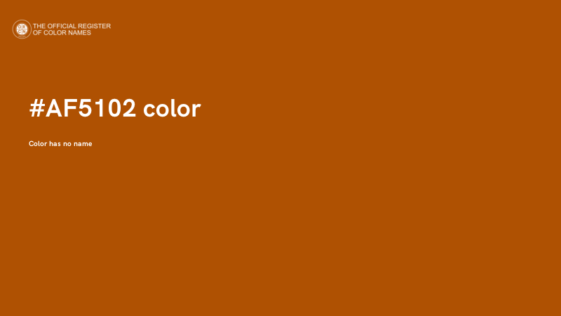 #AF5102 color image