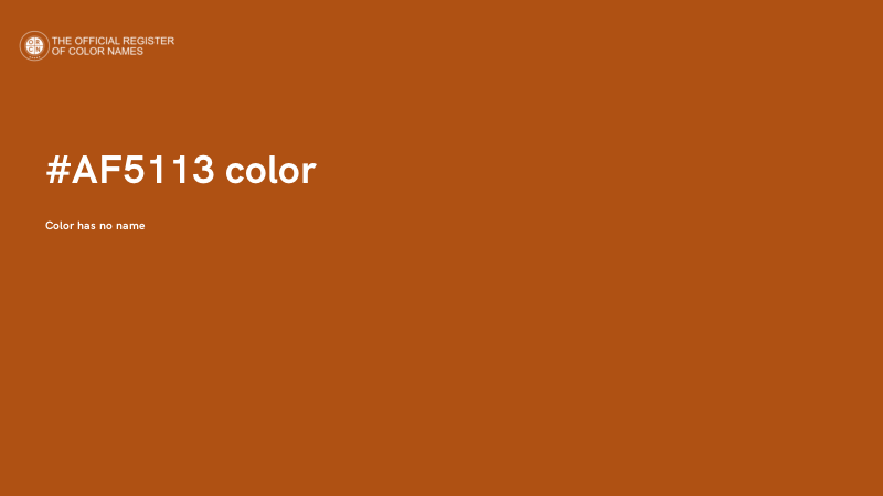 #AF5113 color image