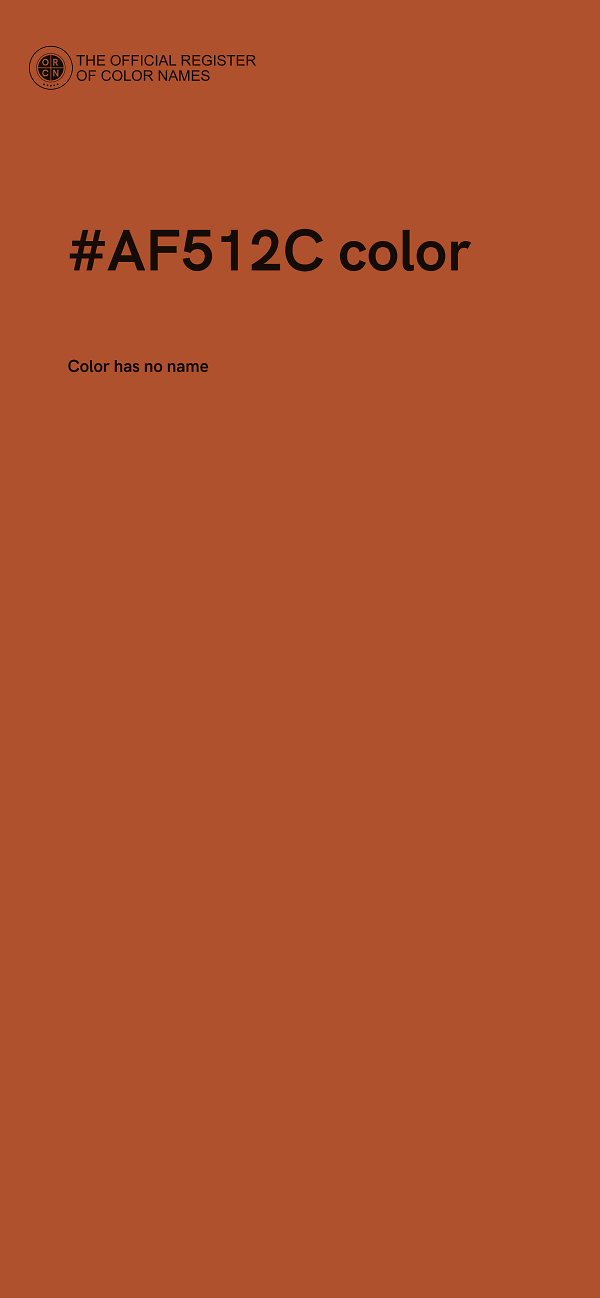 #AF512C color image