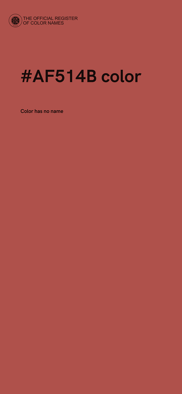 #AF514B color image