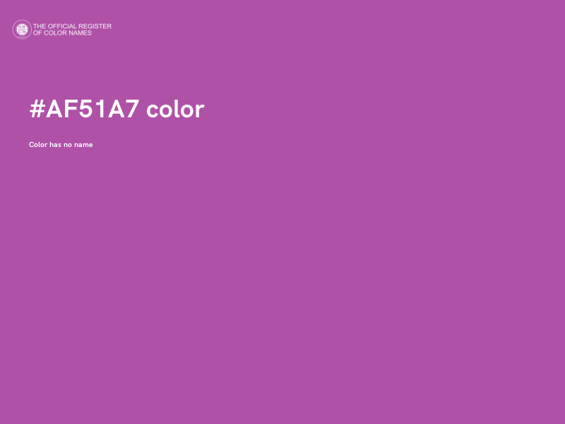 #AF51A7 color image