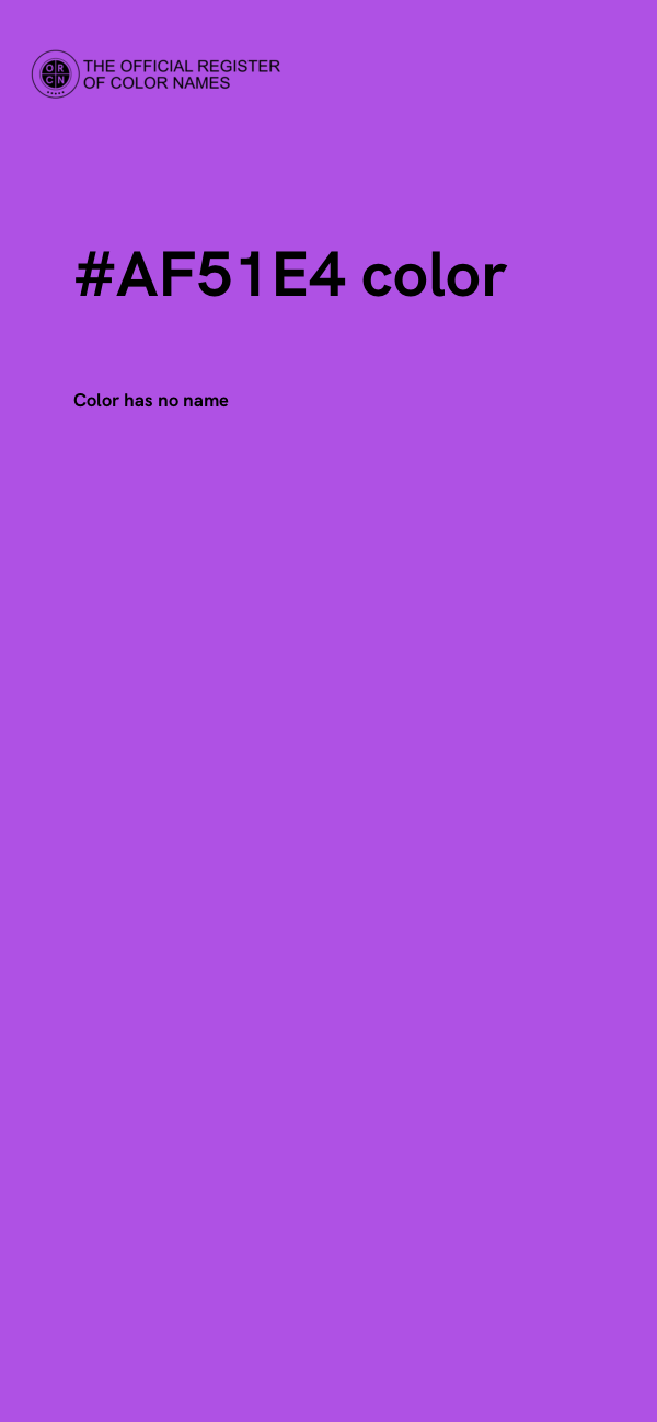 #AF51E4 color image