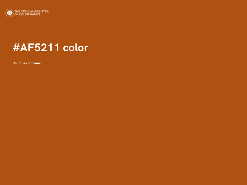 #AF5211 color image