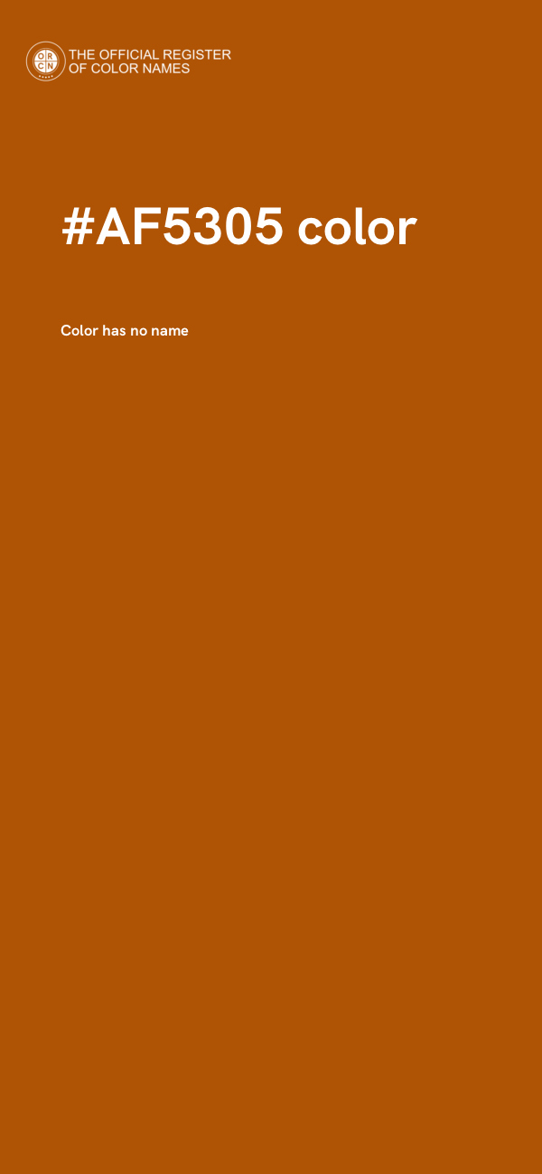 #AF5305 color image