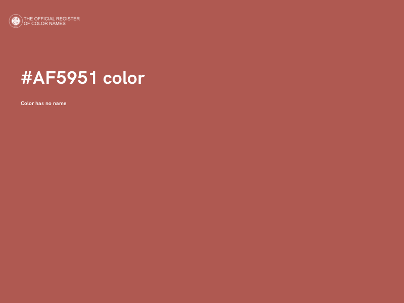 #AF5951 color image