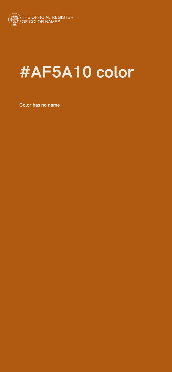 #AF5A10 color image