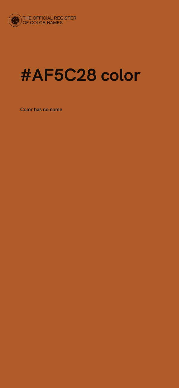 #AF5C28 color image