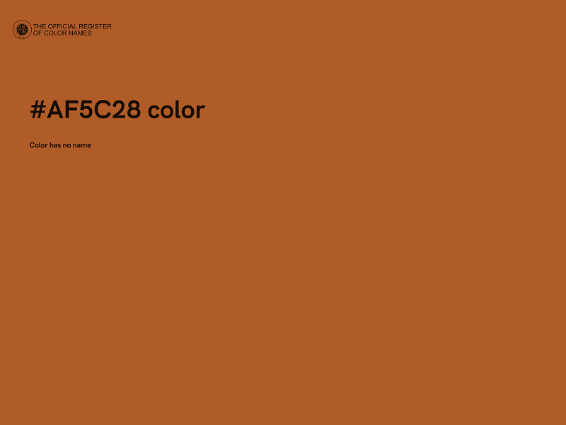 #AF5C28 color image