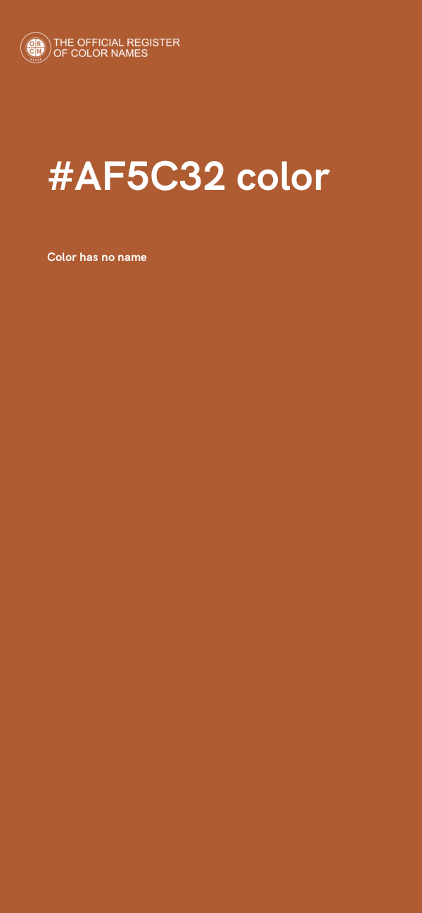 #AF5C32 color image
