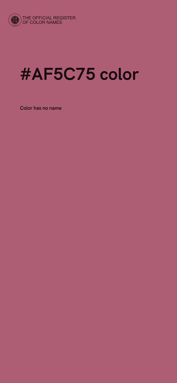 #AF5C75 color image