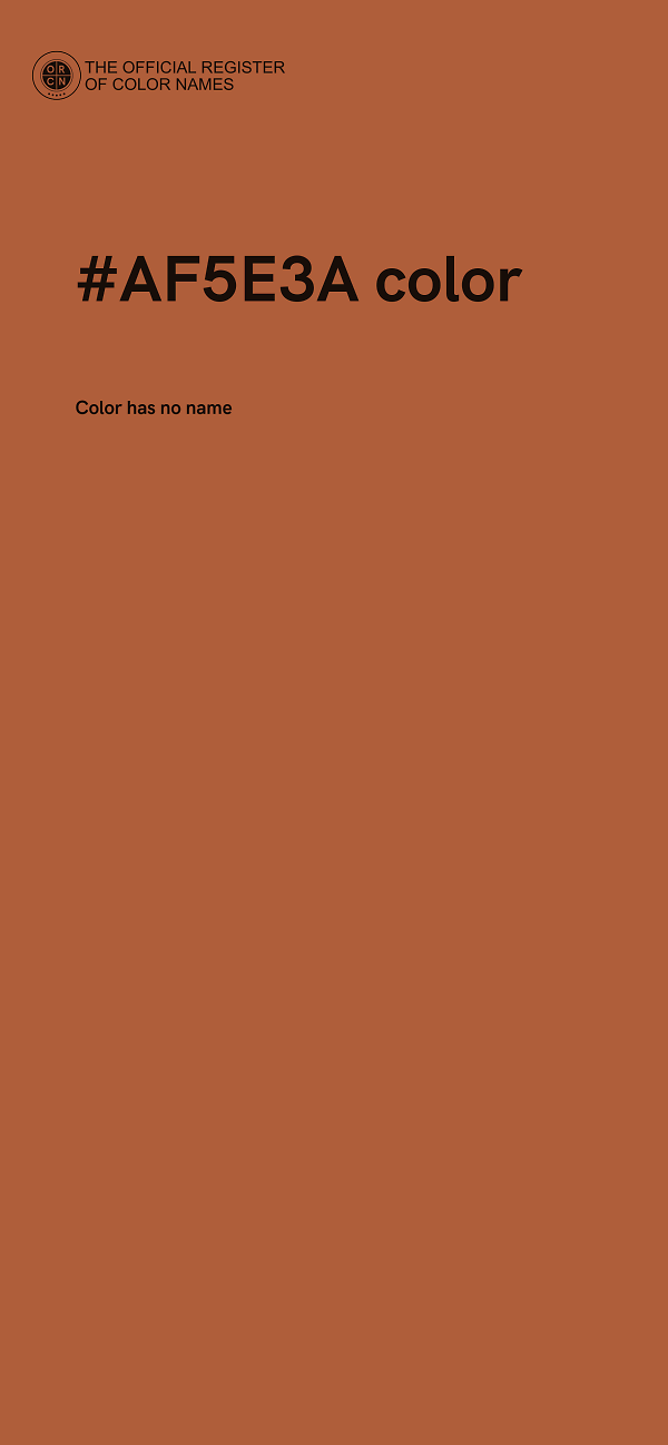 #AF5E3A color image