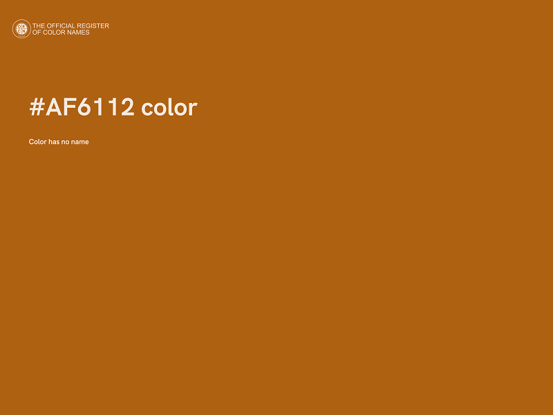 #AF6112 color image