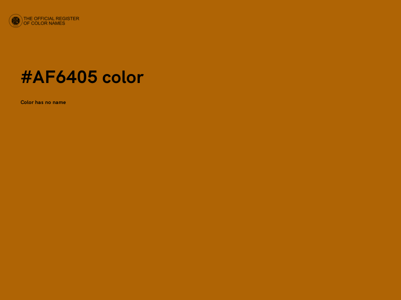 #AF6405 color image