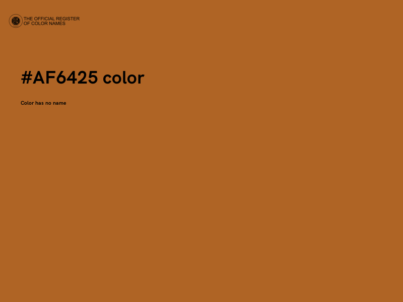 #AF6425 color image