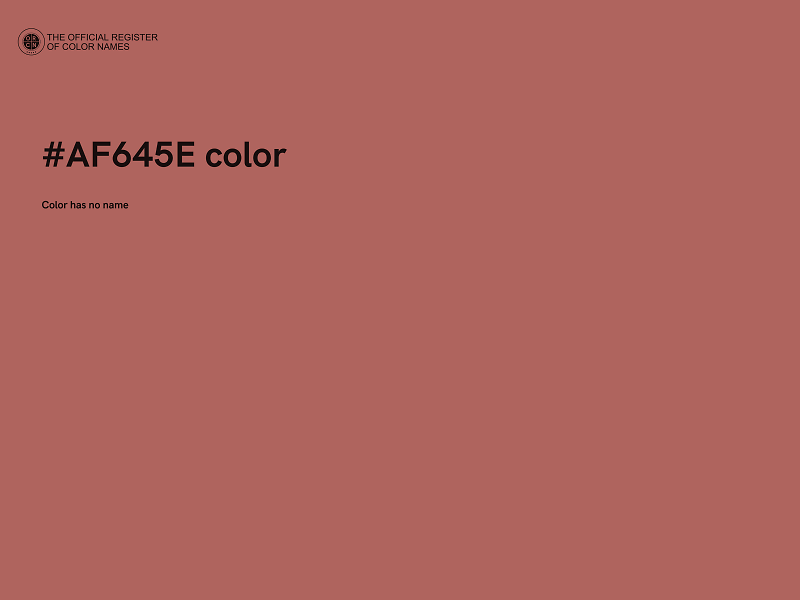 #AF645E color image