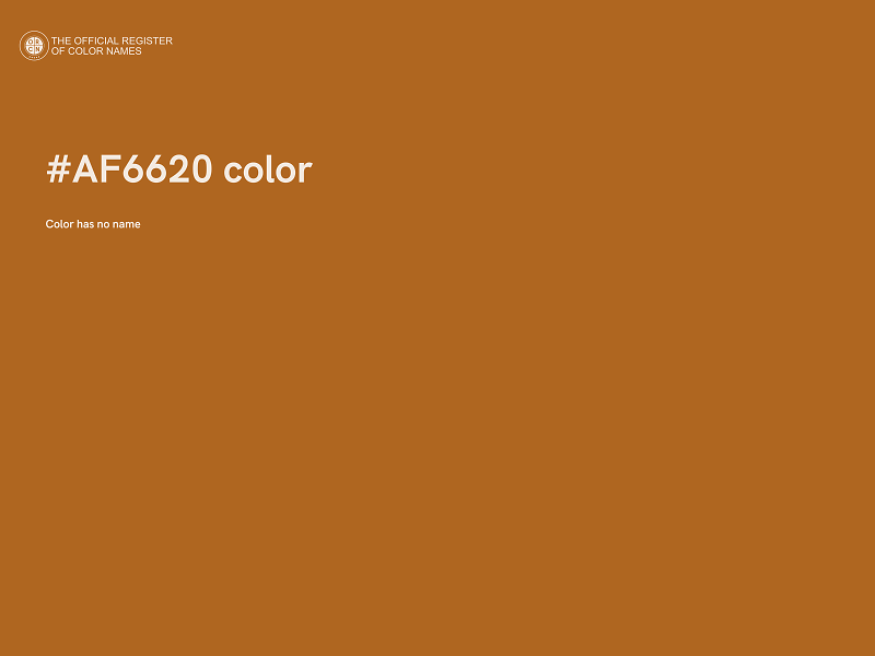 #AF6620 color image