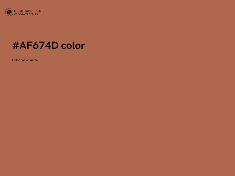 #AF674D color image