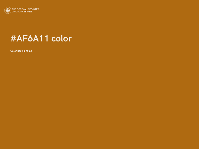 #AF6A11 color image