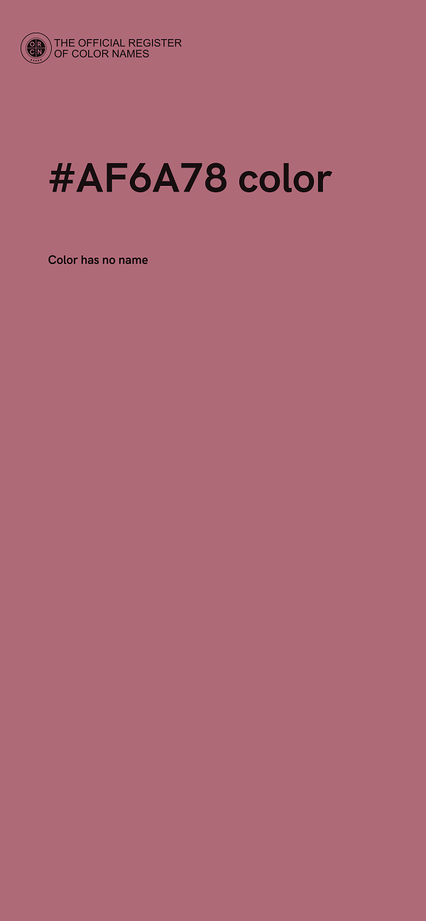 #AF6A78 color image