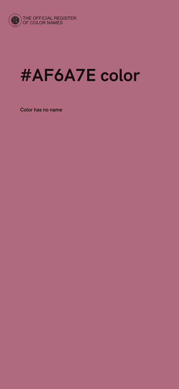 #AF6A7E color image