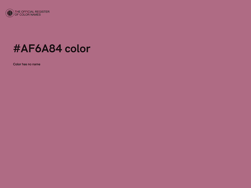 #AF6A84 color image