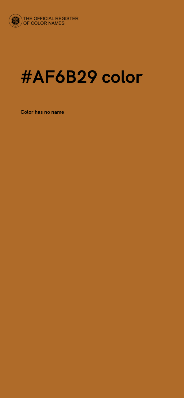 #AF6B29 color image