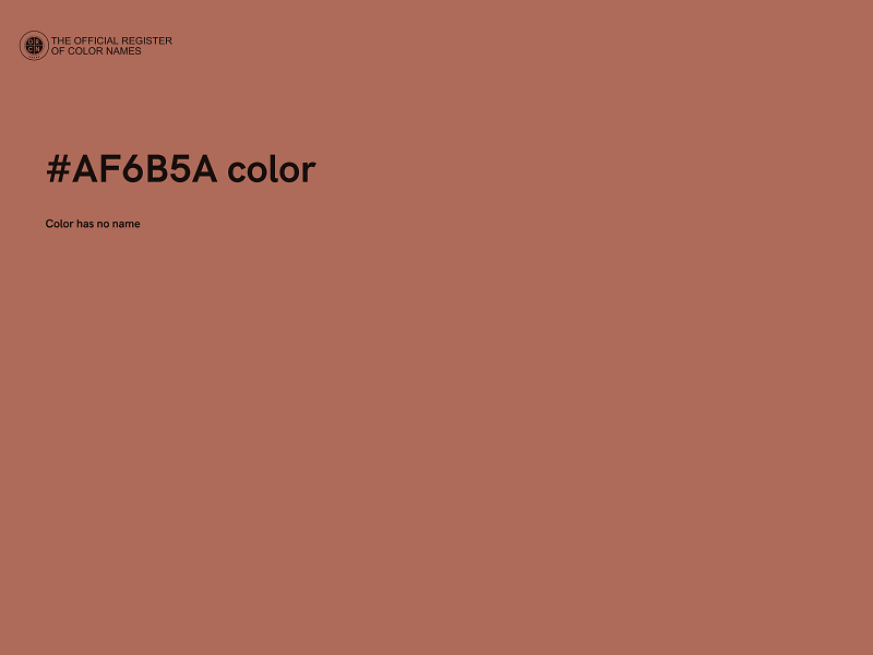 #AF6B5A color image