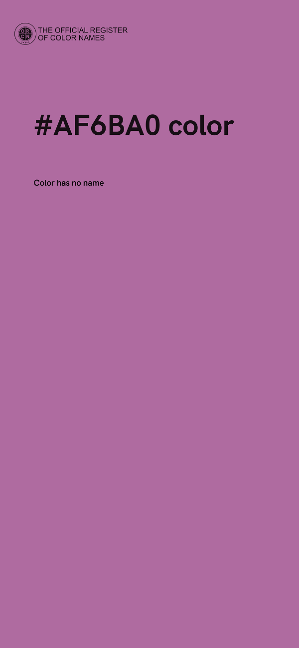 #AF6BA0 color image