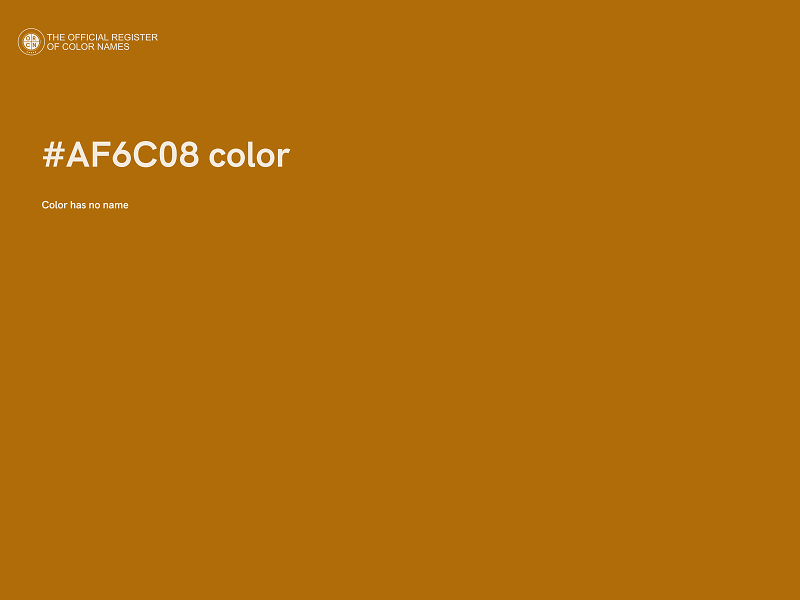 #AF6C08 color image
