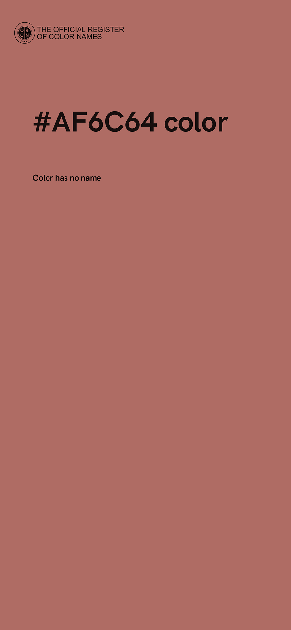 #AF6C64 color image