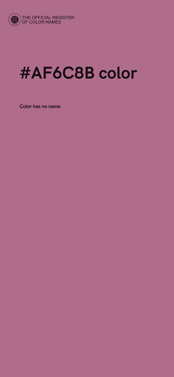 #AF6C8B color image