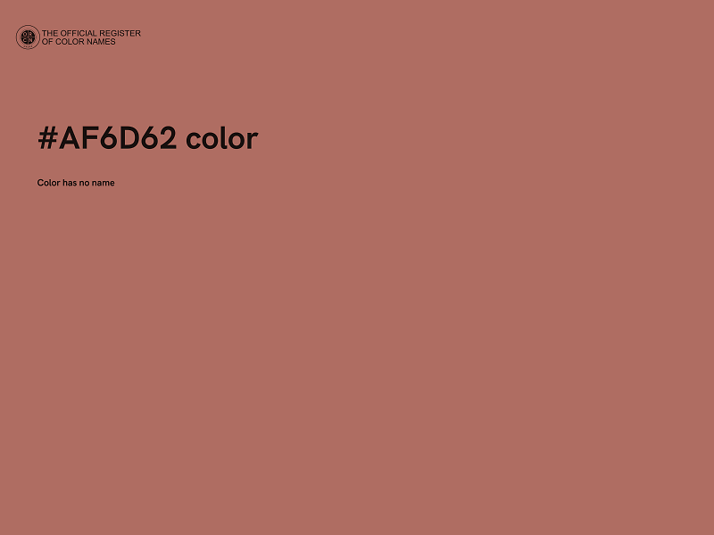 #AF6D62 color image