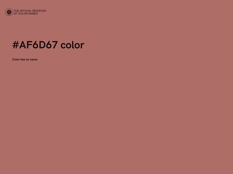 #AF6D67 color image