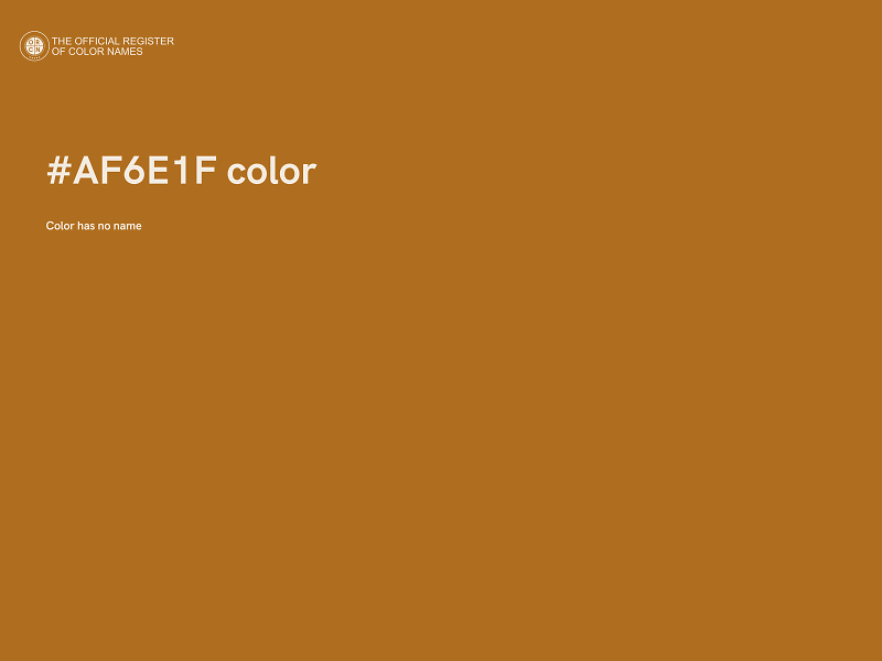 #AF6E1F color image