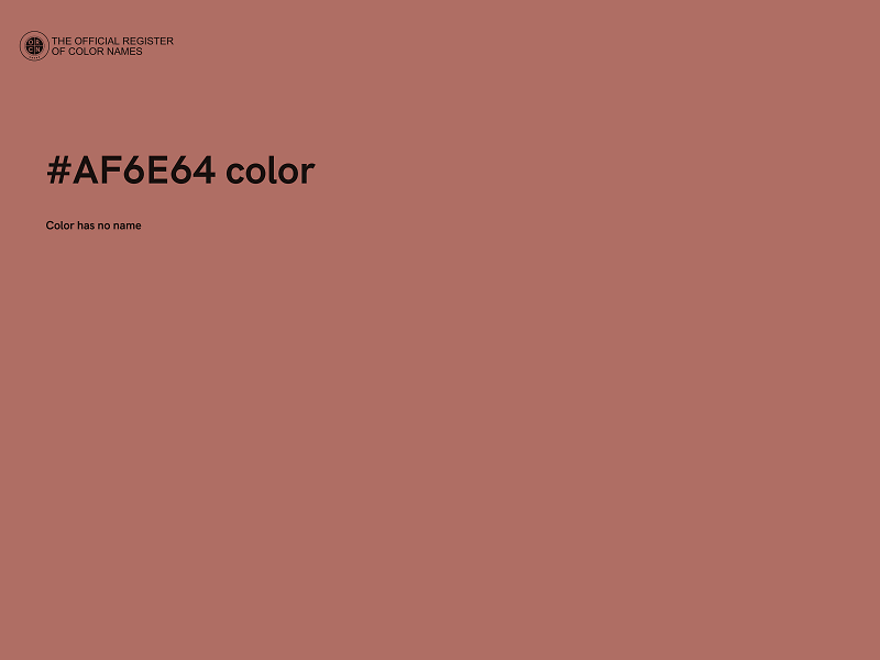 #AF6E64 color image