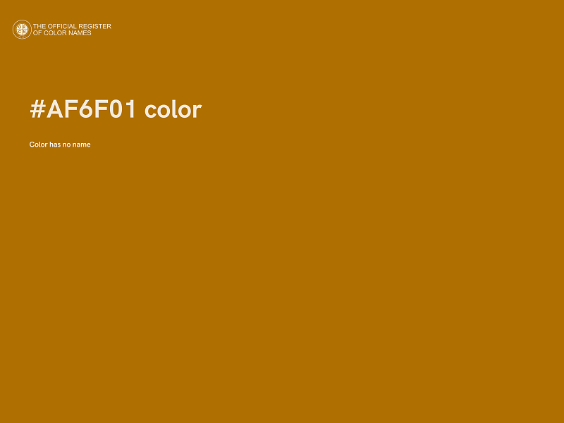 #AF6F01 color image