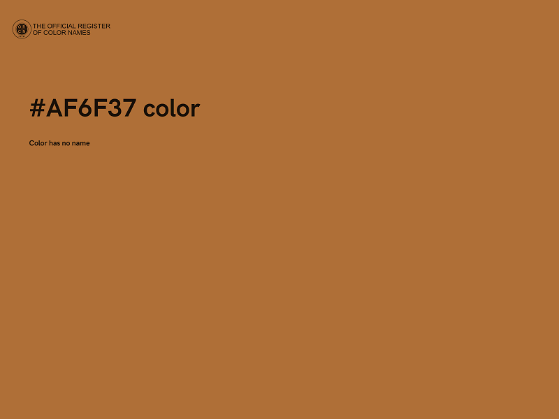 #AF6F37 color image