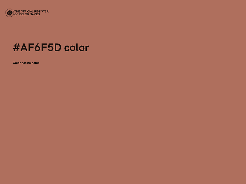 #AF6F5D color image