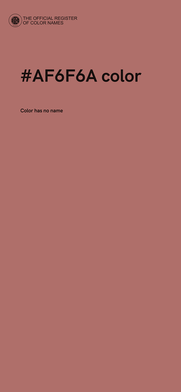 #AF6F6A color image