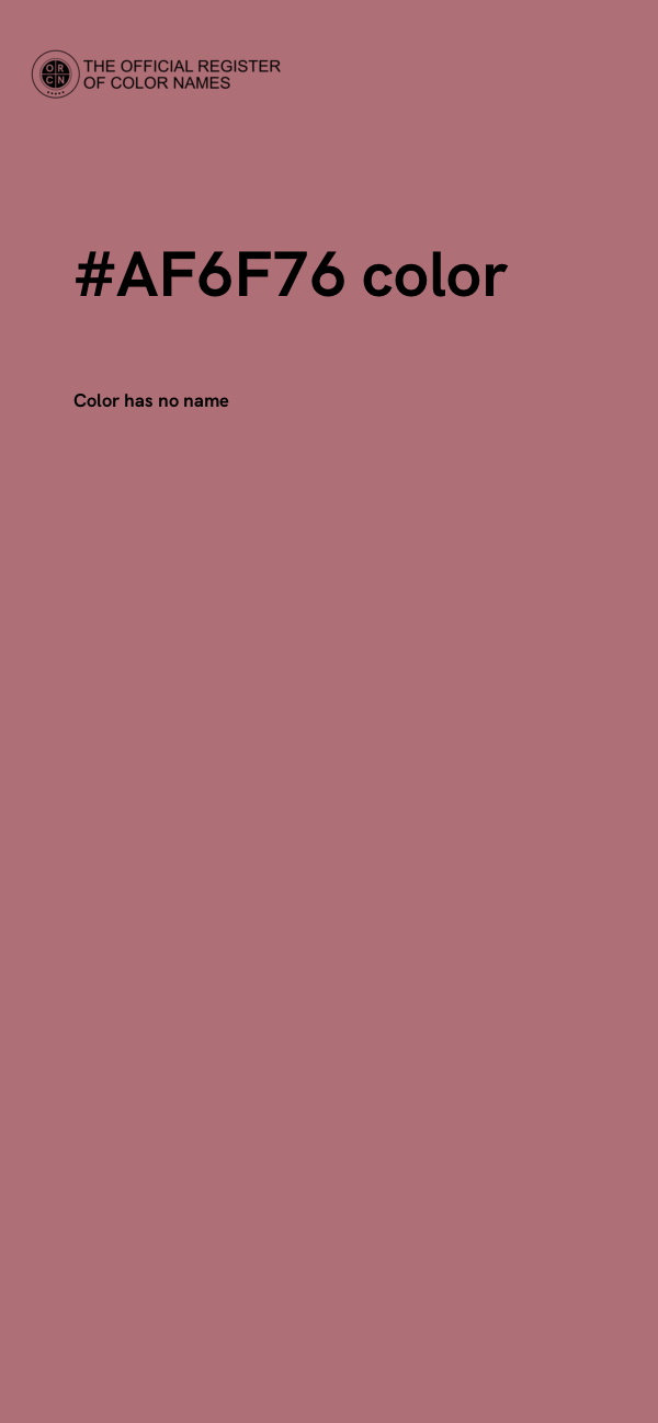 #AF6F76 color image