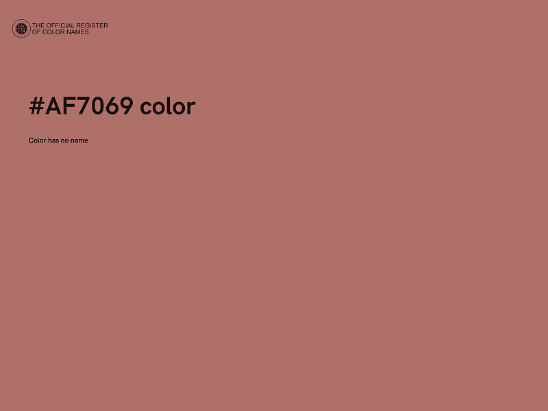 #AF7069 color image