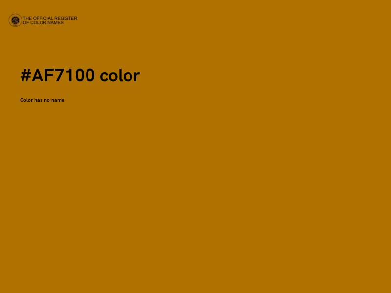 #AF7100 color image