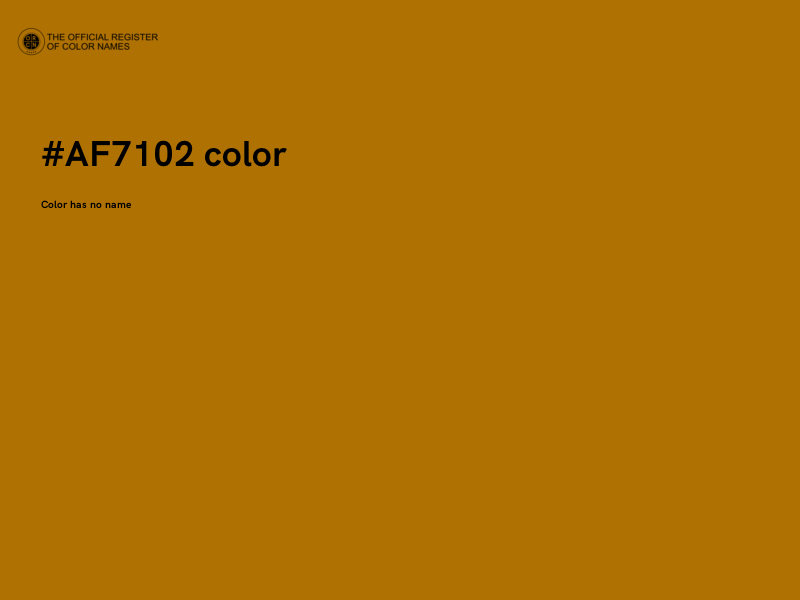 #AF7102 color image