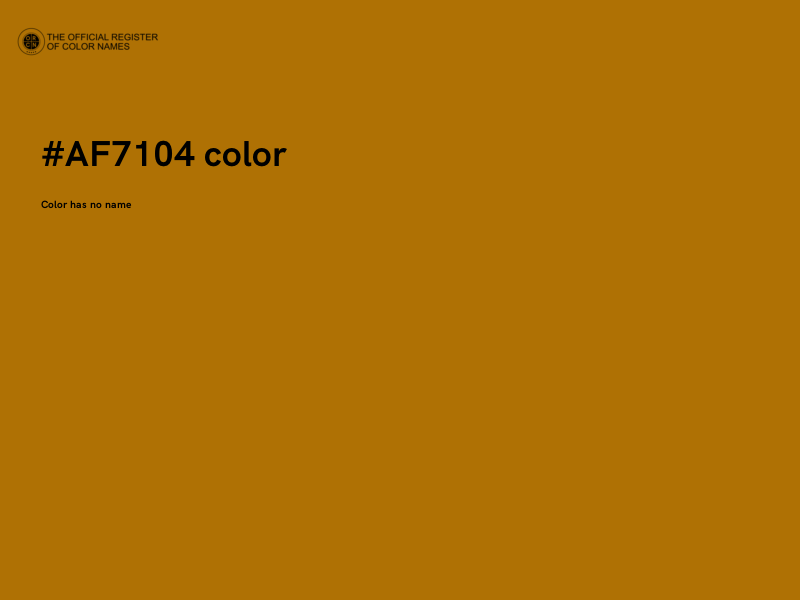 #AF7104 color image