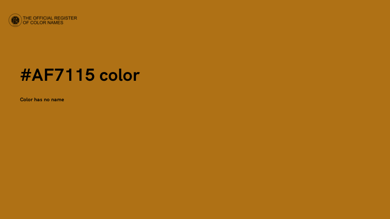 #AF7115 color image