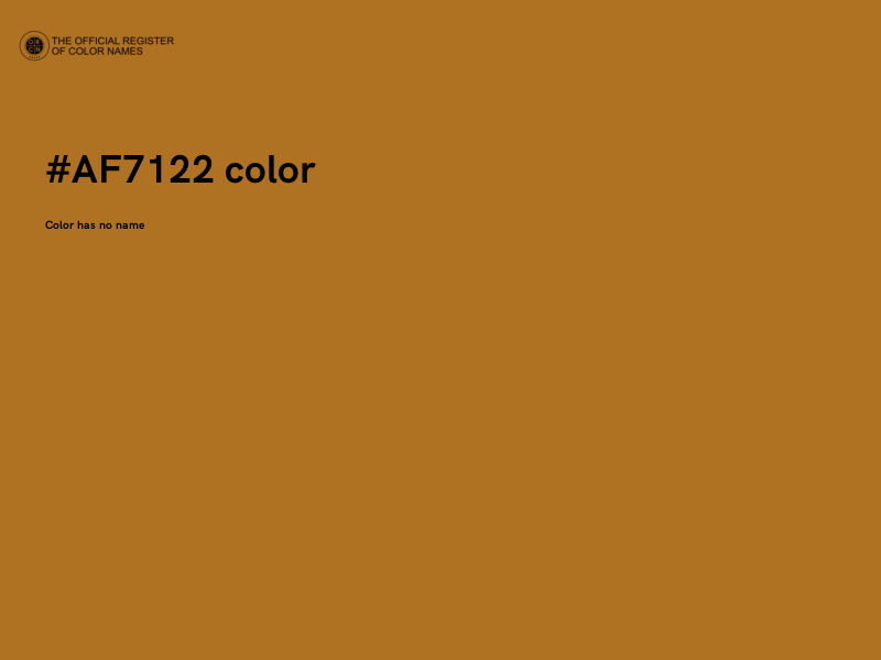 #AF7122 color image