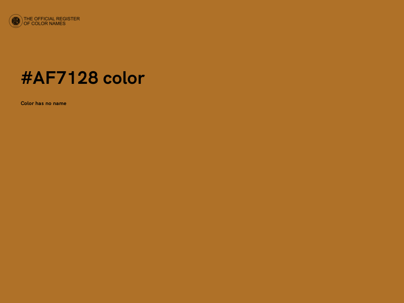 #AF7128 color image
