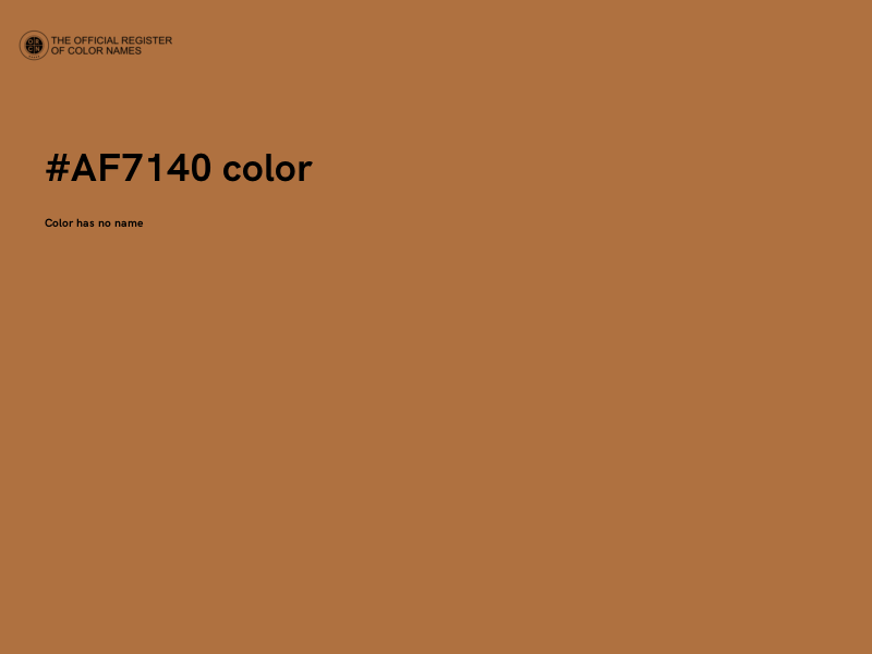 #AF7140 color image